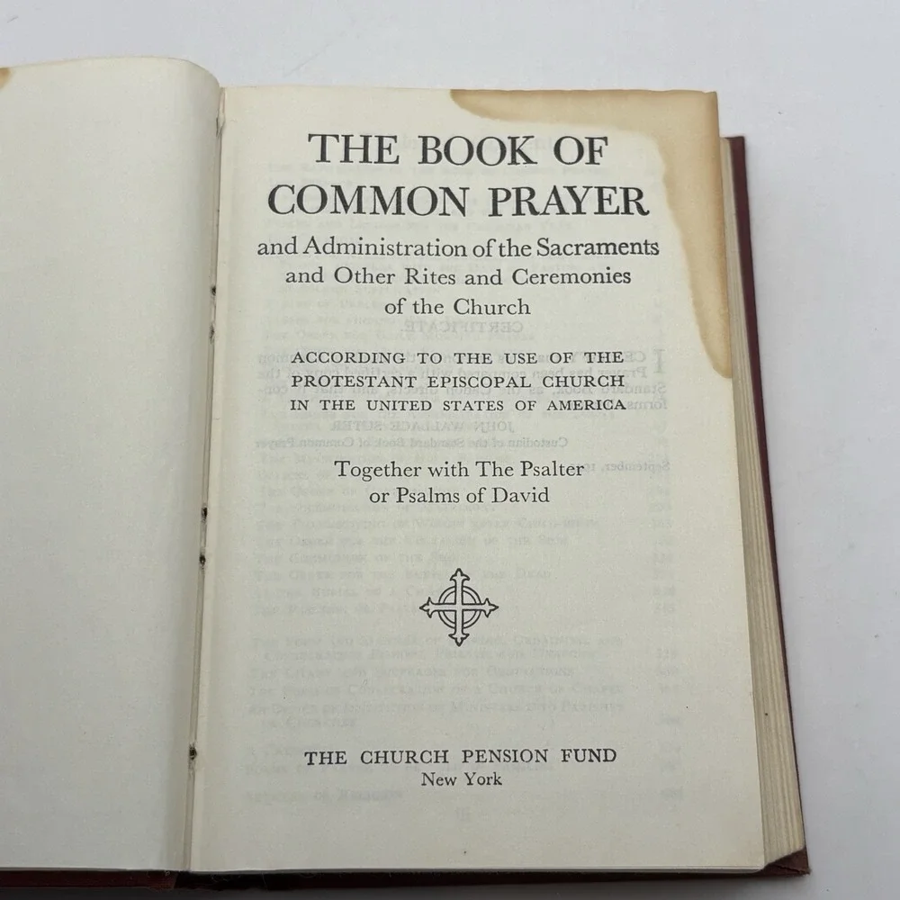 The Book Of Common Prayer Protestant Episcopal Church 1945 Hardcover Sacraments